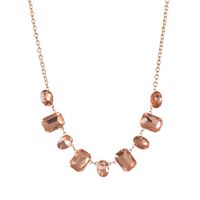 Lady Solid Color Alloy Inlay Artificial Crystal Women's Necklace main image 4