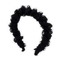 Casual Solid Color Gauze Pleated Hair Band main image 2