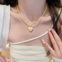 Sweet Heart Shape Beaded Resin Women's Pendant Necklace main image 3