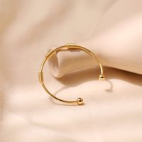 Lady C Shape Brass 18k Gold Plated Bangle In Bulk main image 1