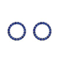 1 Pair Simple Style Round Plating Inlay Copper Zircon Ear Studs sku image 4