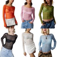 Women's T-shirt Long Sleeve T-shirts Casual Sexy Solid Color main image 1
