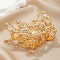 Glam Luxurious Butterfly Alloy Inlay Rhinestones Hair Claws main image 3