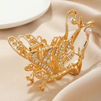 Glam Luxurious Butterfly Alloy Inlay Rhinestones Hair Claws main image 2