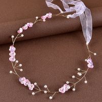 Bridal Headdress Pearl Three-petal Flower Handmade Headband sku image 5