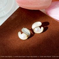 1 Pair Simple Style Round Inlay Alloy Opal Drop Earrings sku image 3