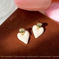 1 Pair Simple Style Round Inlay Alloy Opal Drop Earrings sku image 6