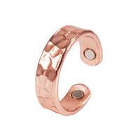 Retro Waves Copper Magnetic Unisex Open Rings sku image 3