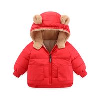 Warm Winter Fashion Solid Color Polyester Boys Outerwear sku image 1