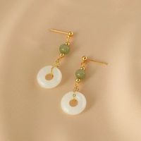 Wholesale Jewelry 1 Pair Chinoiserie Round Bow Knot Alloy Rhinestones Pearl Drop Earrings Ear Clips sku image 9