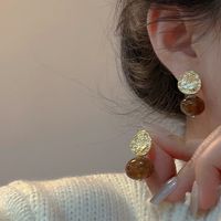 Fashion Heart Shape Shell Alloy Plating Inlay Rhinestones Pearl Women's Ear Studs 1 Pair sku image 11