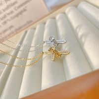 304 Stainless Steel Elegant French Style Cross Crown Pendant Necklace main image 3
