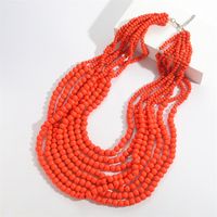 Basic Modern Style Classic Style Solid Color Wooden Beads Wholesale Necklace main image 3