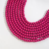 Basic Modern Style Classic Style Solid Color Wooden Beads Wholesale Necklace main image 6
