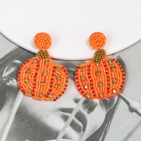 1 Pair Exaggerated Funny Novelty Pumpkin Alloy Drop Earrings main image 7