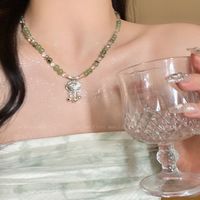 Einfacher Stil Herzform Legierung Kupfer Überzug Inlay Künstliche Perlen Frau Geschichtete Halskette sku image 13