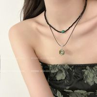 Simple Style Heart Shape Alloy Copper Plating Inlay Artificial Pearls Women's Layered Necklaces sku image 53