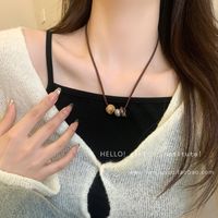 Simple Style Heart Shape Alloy Copper Plating Inlay Artificial Pearls Women's Layered Necklaces sku image 7