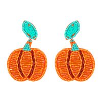 1 Pair Exaggerated Funny Novelty Pumpkin Alloy Drop Earrings sku image 6
