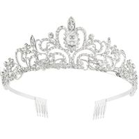 Fashion Crown Alloy Plating Rhinestones Crown 1 Piece sku image 5