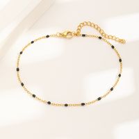 Simple Style Solid Color Stainless Steel Women's Anklet sku image 2