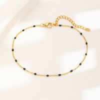 Simple Style Solid Color Stainless Steel Women's Anklet sku image 1