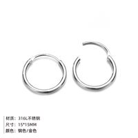 Fashion Geometric Stainless Steel No Inlaid 14K Gold Plated Earrings sku image 1