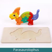 Wooden Animal Traffic Shape Matching 3d Puzzle Children's Educational Toys Wholesale sku image 15