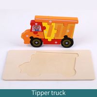 Holz Tier Verkehrs Form Passenden 3d Puzzle Kinder Pädagogisches Spielzeug Großhandel sku image 2