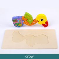 Wooden Animal Traffic Shape Matching 3d Puzzle Children's Educational Toys Wholesale sku image 10