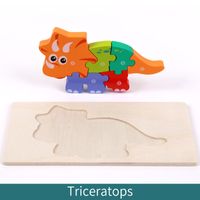 Wooden Animal Traffic Shape Matching 3d Puzzle Children's Educational Toys Wholesale sku image 14