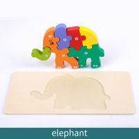 Wooden Animal Traffic Shape Matching 3d Puzzle Children's Educational Toys Wholesale sku image 12