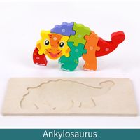 Wooden Animal Traffic Shape Matching 3d Puzzle Children's Educational Toys Wholesale sku image 17