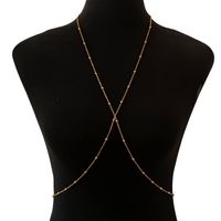 Modern Style Solid Color Alloy Plating Inlay Artificial Gemstones Women's Body Chain sku image 3