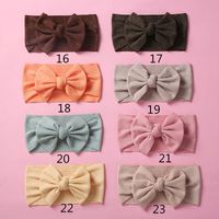 New Children's Knitted Pit Strip Bow High Elastic Wide-brimmed Headband sku image 12
