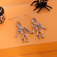 1 Pair Funny Spider Hollow Out Alloy Drop Earrings main image 1