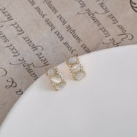 Mode Herzform Schmetterling Bogenknoten Kupfer Inlay Künstliche Perlen Hülse Zirkon Ohrringe 1 Paar sku image 12