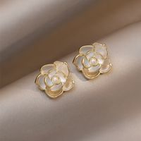 Mode Herzform Schmetterling Bogenknoten Kupfer Inlay Künstliche Perlen Hülse Zirkon Ohrringe 1 Paar sku image 15