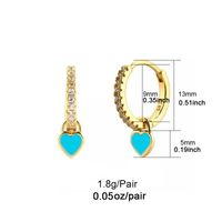 1 Pair Elegant Heart Shape Plating Inlay Copper Zircon White Gold Plated Gold Plated Earrings main image 6