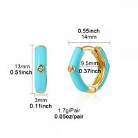 1 Paar Elegant Herzform Überzug Inlay Kupfer Zirkon Weißgold Plattiert Vergoldet Ohrringe main image 5