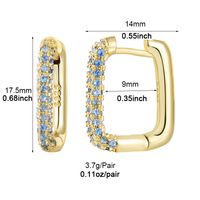 1 Pair Elegant Heart Shape Plating Inlay Copper Zircon White Gold Plated Gold Plated Earrings main image 3