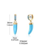 1 Pair Elegant Heart Shape Plating Inlay Copper Zircon White Gold Plated Gold Plated Earrings main image 4