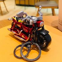 Cartoon Style Motorcycle Alloy Plastic Unisex Bag Pendant Keychain sku image 7