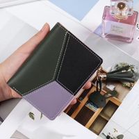 Women's Spring&summer Pu Leather Color Block Fashion Square Zipper Buckle Coin Purse sku image 4
