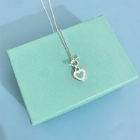 Stainless Steel IG Style Casual Vintage Style Heart Shape Enamel Pendant Necklace main image 1