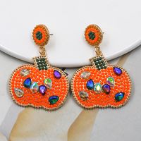 1 Pair Exaggerated Funny Novelty Pumpkin Alloy Drop Earrings main image 8