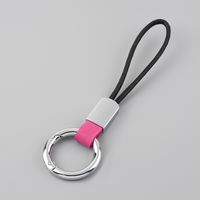 Simple Style Solid Color Pu Leather Unisex Keychain 1 Piece sku image 17