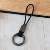 Simple Style Solid Color Pu Leather Unisex Keychain 1 Piece sku image 2