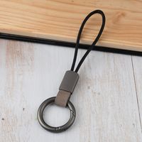 Simple Style Solid Color Pu Leather Unisex Keychain 1 Piece sku image 4