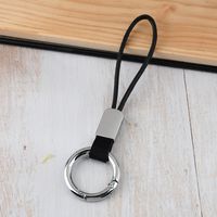 Simple Style Solid Color Pu Leather Unisex Keychain 1 Piece sku image 12